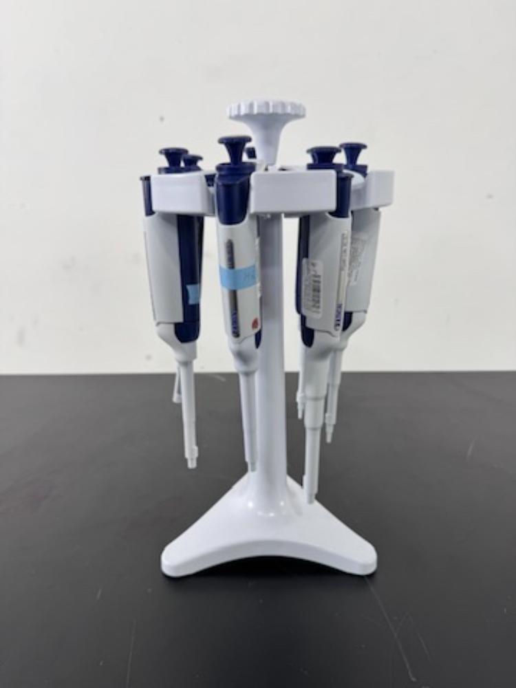 Image of Rainin Pipet-Lite XLS Single Channel Pipettes w/Stand - Quantity 7